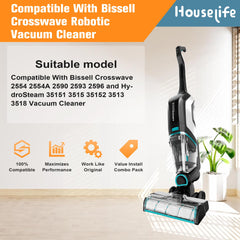 Houselife rouleau multi-surface gros plan montrant fibres, collecte efficace des poils