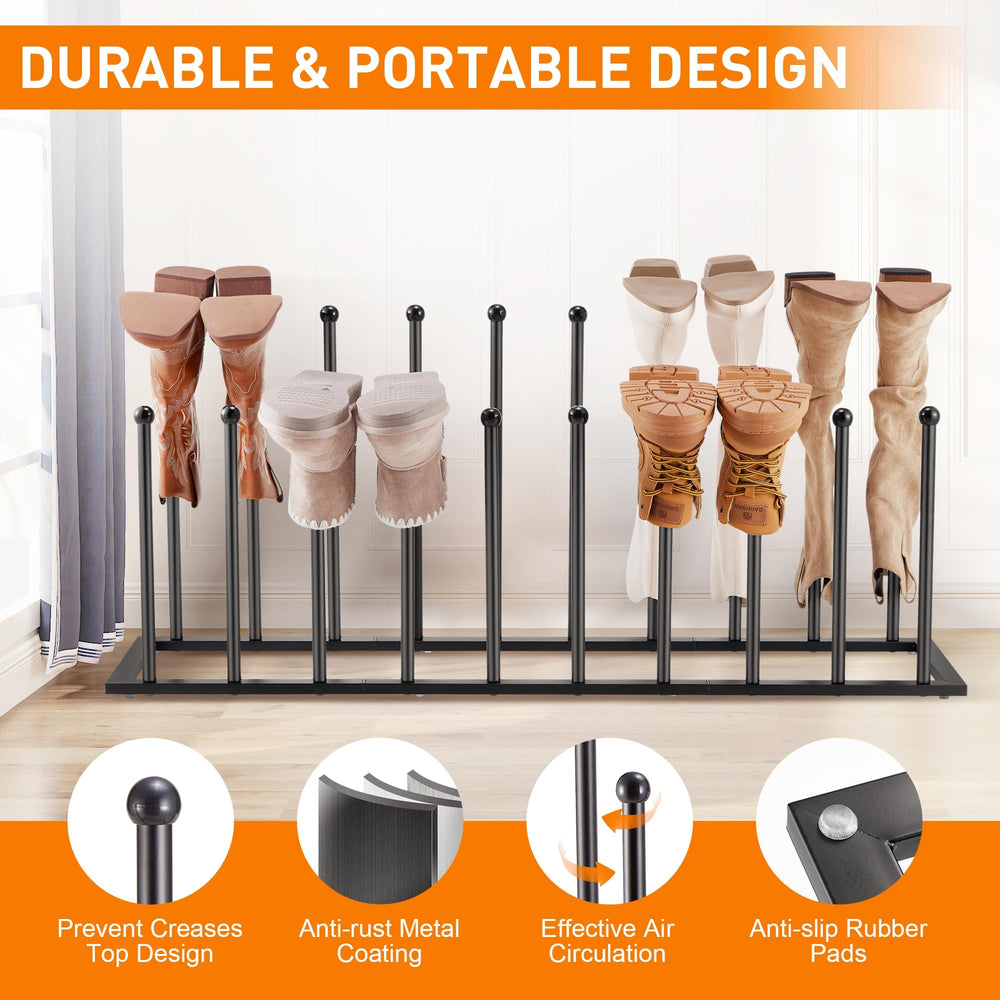Housen Solutions porte-bottes en situation avec différentes paires organisées efficacement