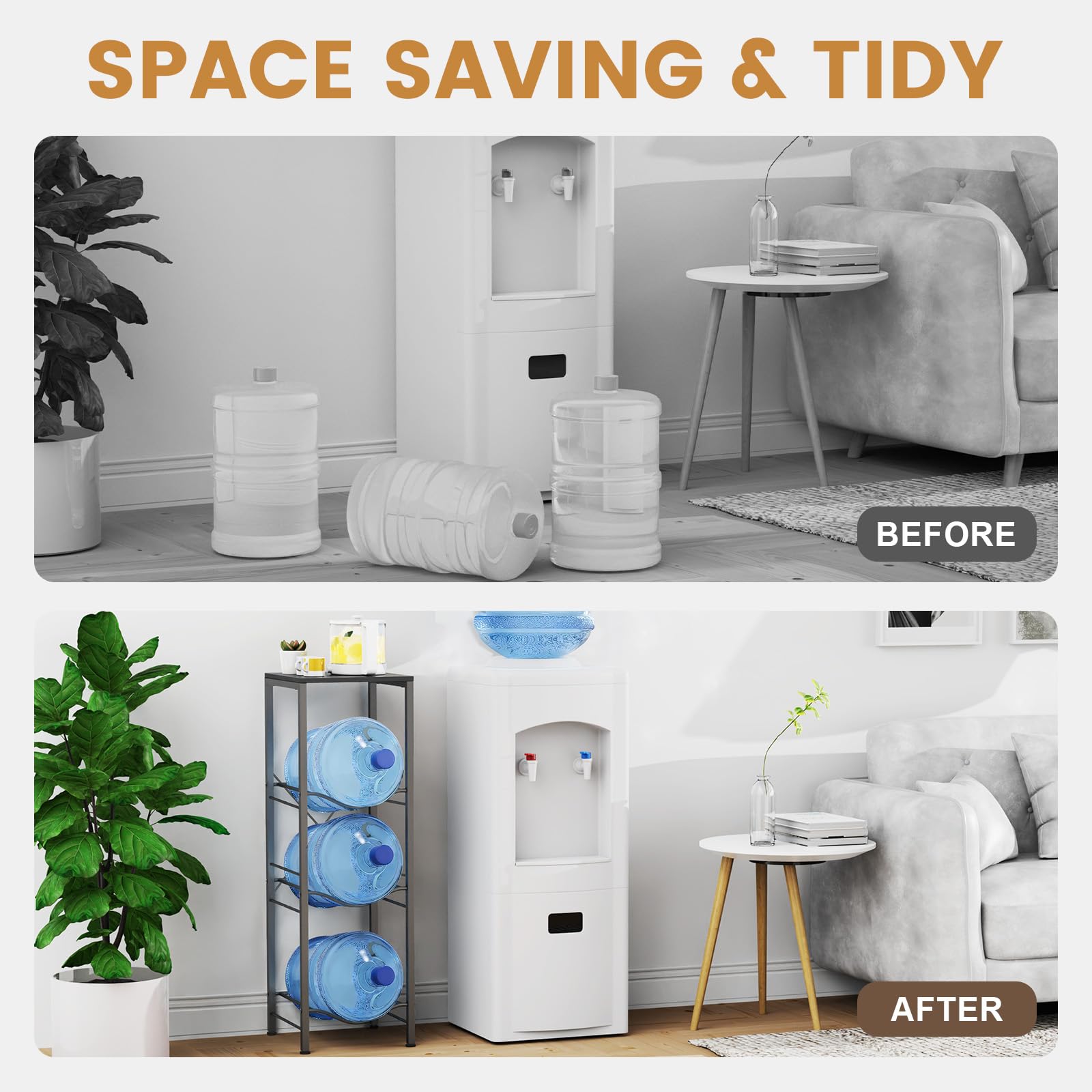 Housolution support installé dans une cuisine, économie d'espace visible