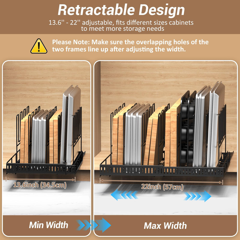 Housolution diviseurs réglables en place pour organiser plaques et planches