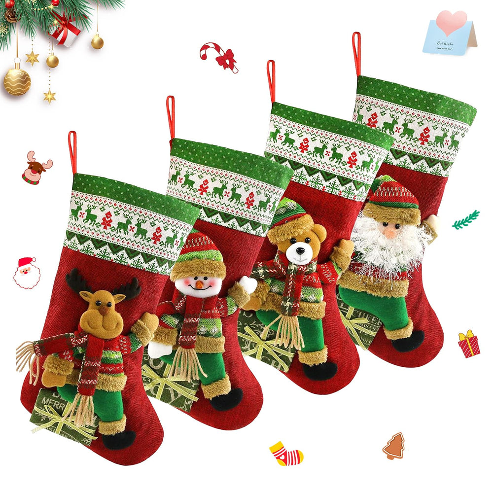 Houwsbaby chaussette de Noël face, décoration festive prête à suspendre