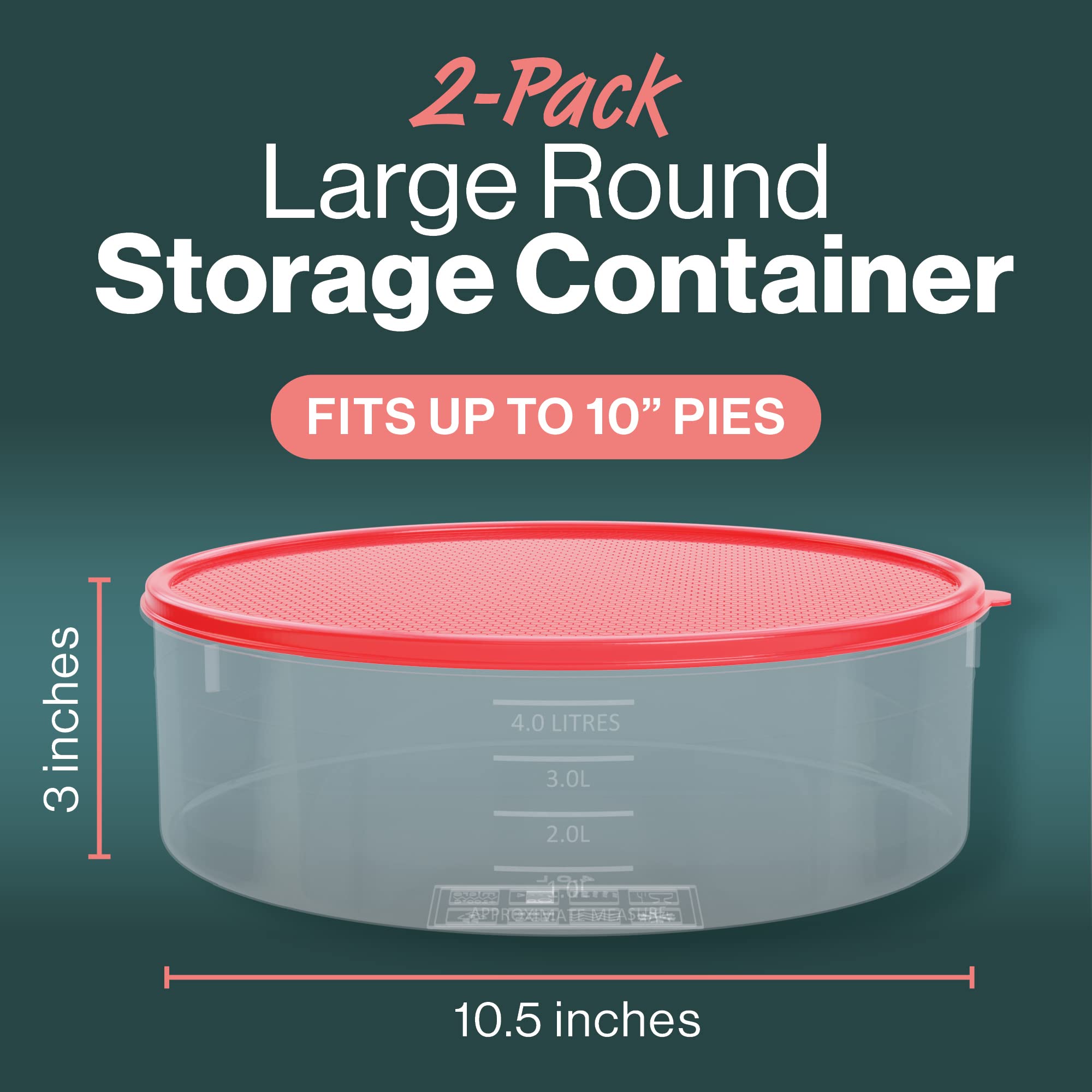 HOUZZKINGZ USA contenant fermé transportant une tarte, sécurité pendant le trajet