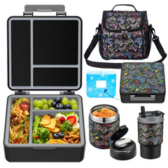 Howeemo boîte bento ouverte montrant compartiments, organise les repas d'enfant