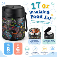 Howeemo gourde isolée 13,5oz avec poignée, facile à porter pour enfants