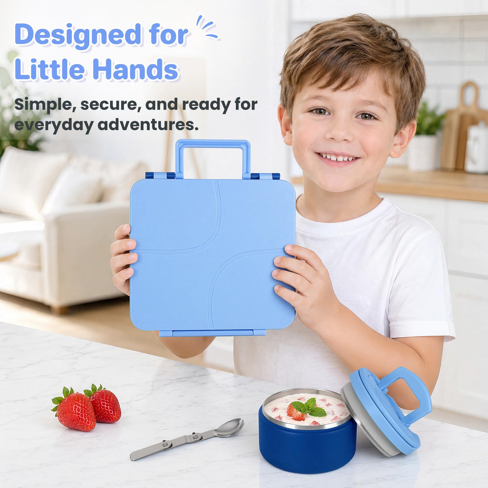 Howeemo intérieur à quatre compartiments pour séparer goûter et plat principal