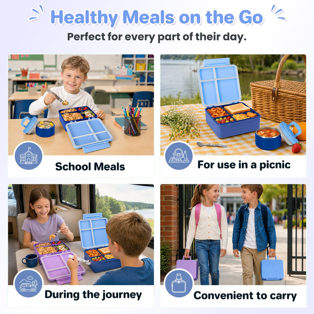 Howeemo lunch box dans un sac à dos d'école, transport sans fuite