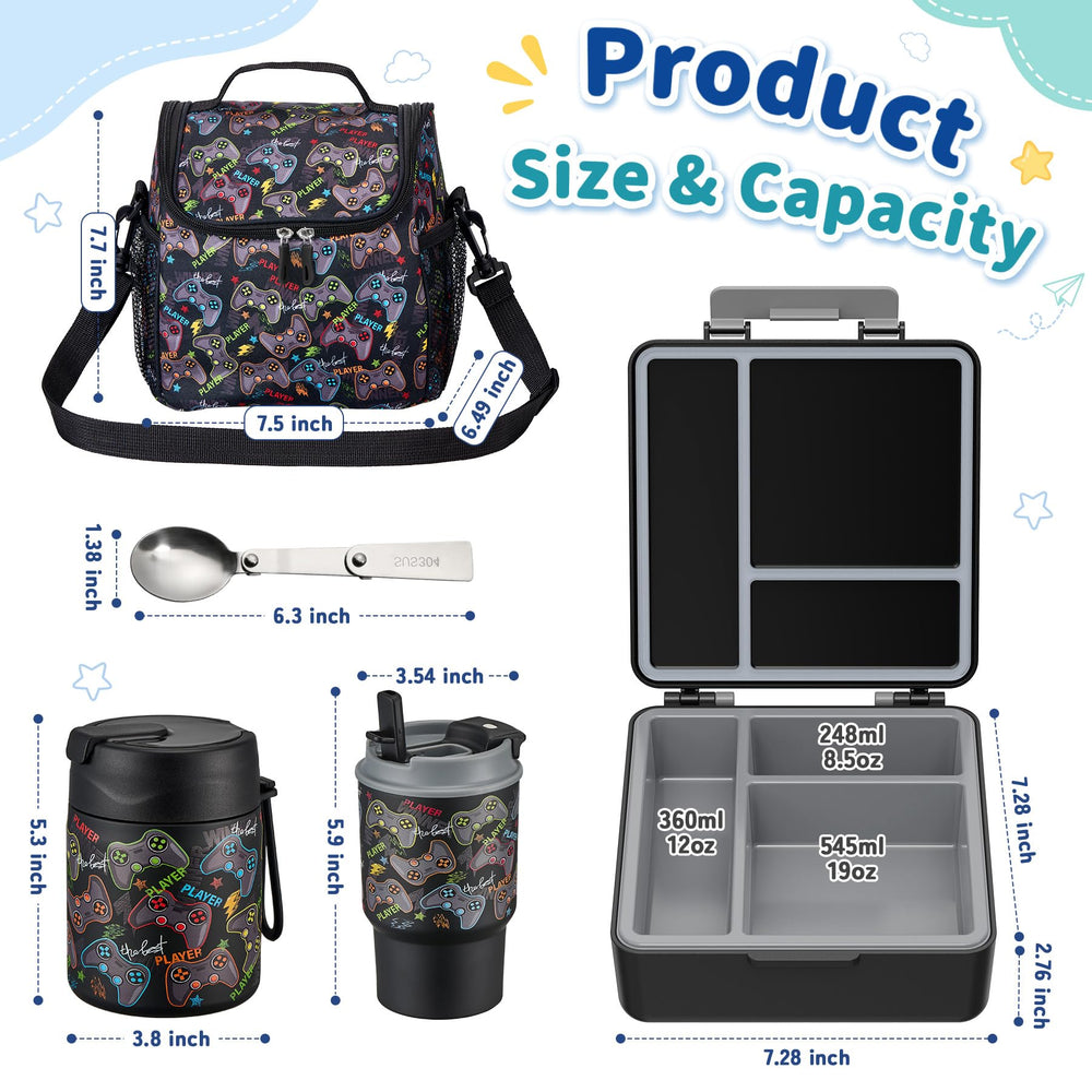 Howeemo ensemble complet présenté pour l'école, solution pratique pour déjeuners maison