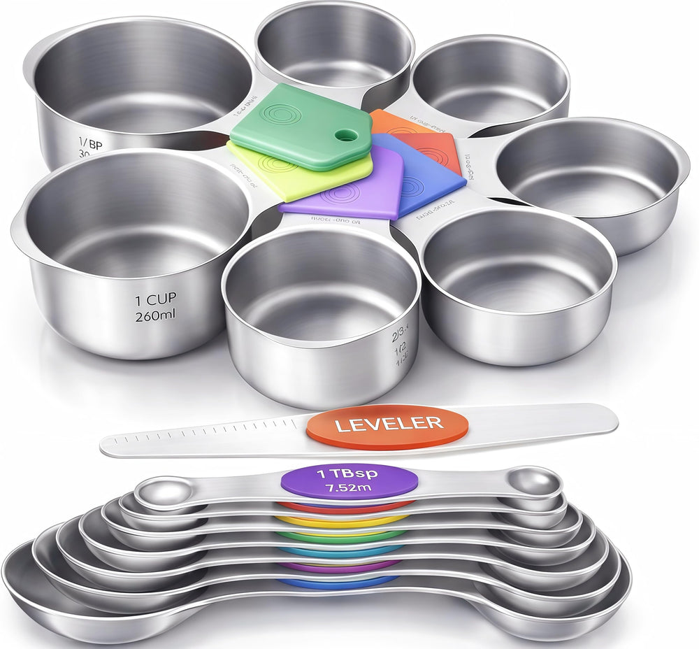 howgoody ensemble face avant montrant toutes les tasses et cuillères, organisation pratique