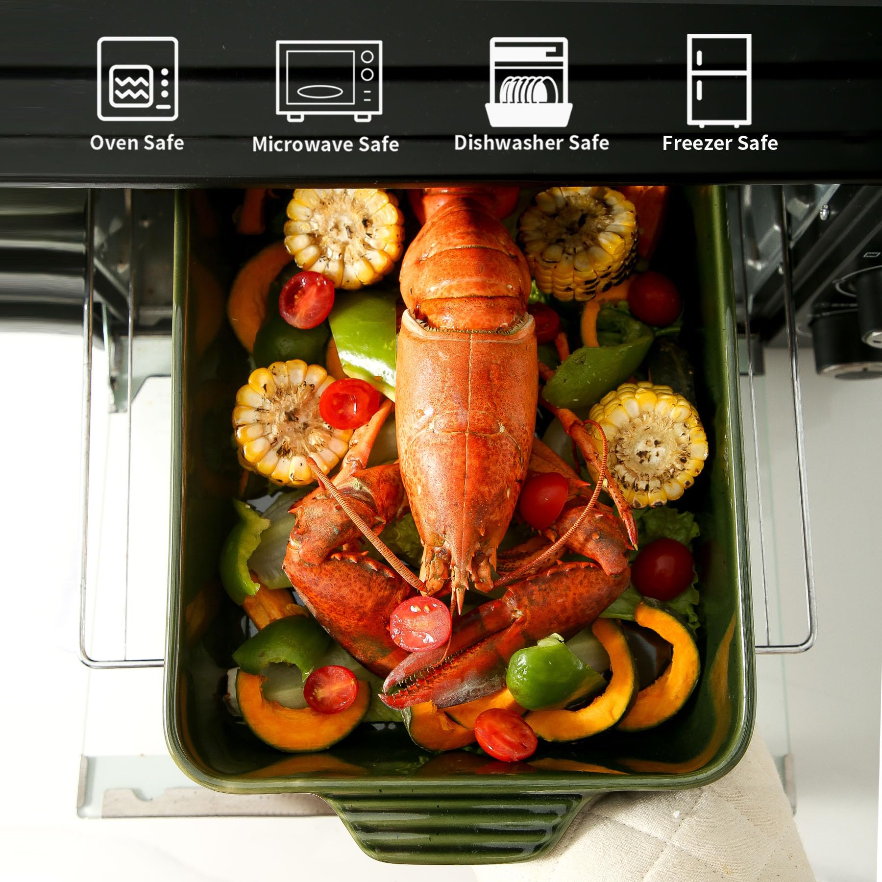 Howise plat en usage au four gratin chaud prêt à servir en cuisine