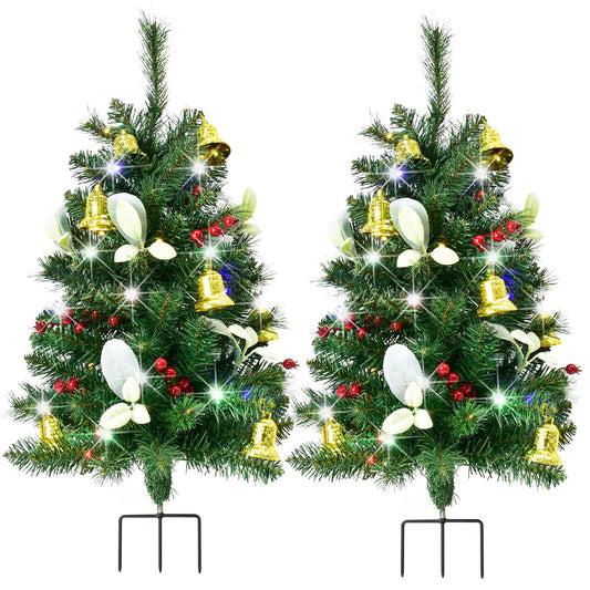 HOYECHI sapin extérieur face, rendu réaliste et décor immédiat