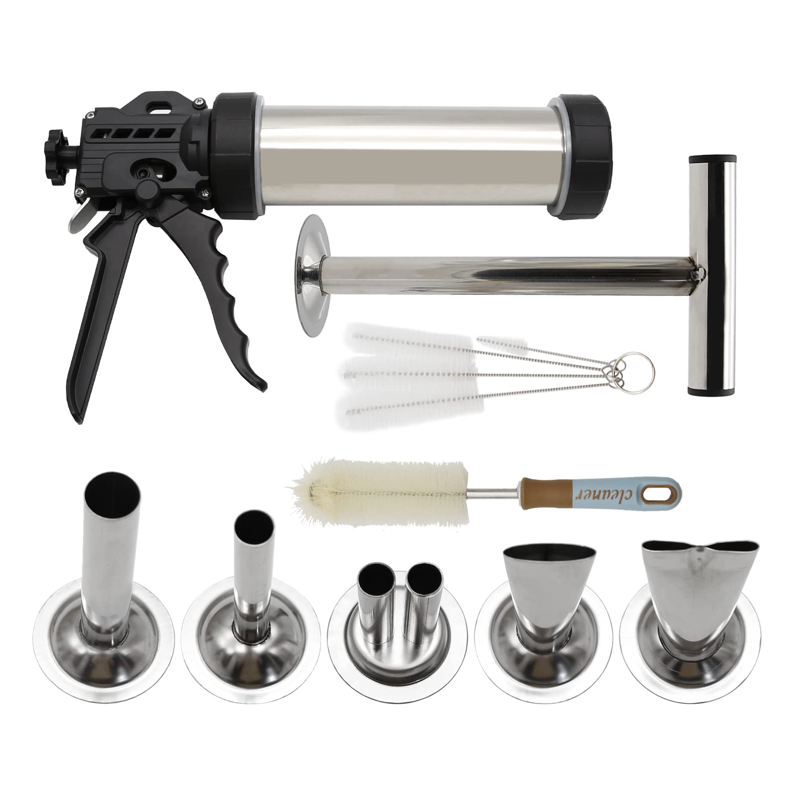Hoypeyfiy pistolet jerky vue de face montrant un design inox pratique