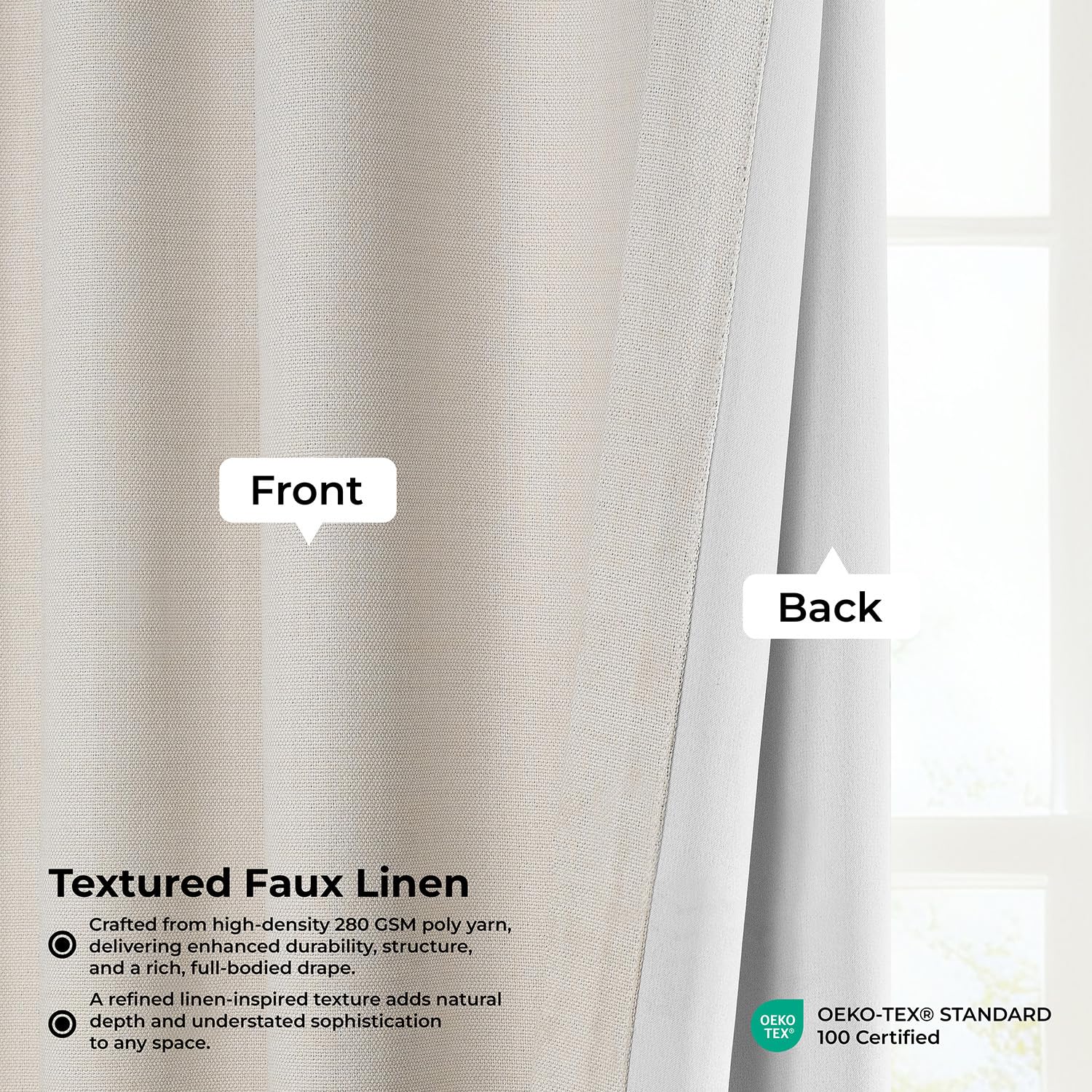 HPD Half Price Drapes comparaison d'échelle montrant dimensions réelles pratiques