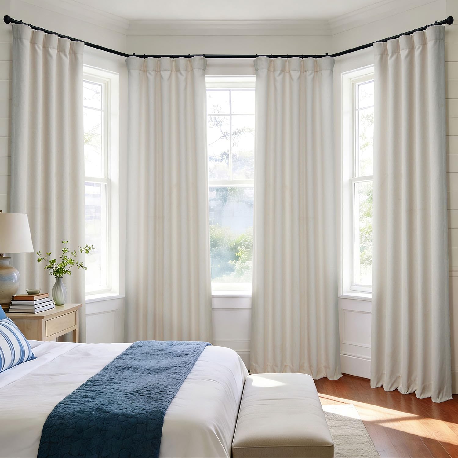 HPD Half Price Drapes gros plan tissu faux lin montrant texture chaleureuse