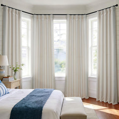 HPD Half Price Drapes gros plan tissu faux lin montrant texture chaleureuse