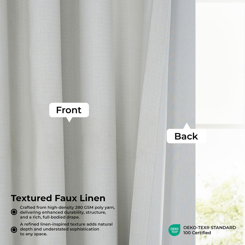HPD Half Price Drapes présentation avec anneaux et pinces pour suspension modulable