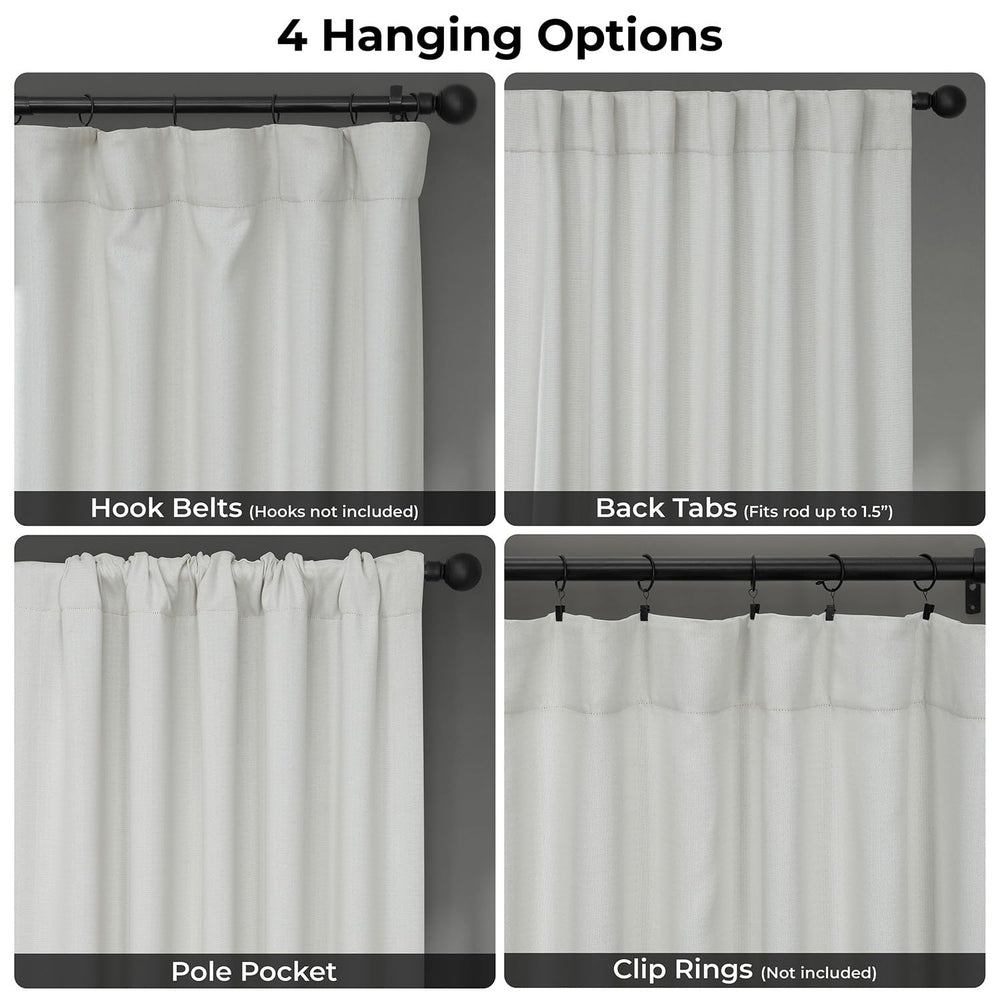 HPD Half Price Drapes comparaison d'échelle sur une fenêtre standard pour dimensions