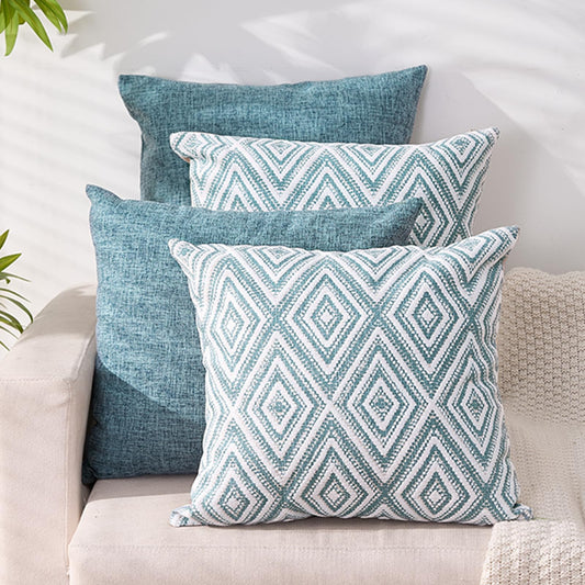 HPUK housse de coussin devant emballage bleu, change rapidement le décor