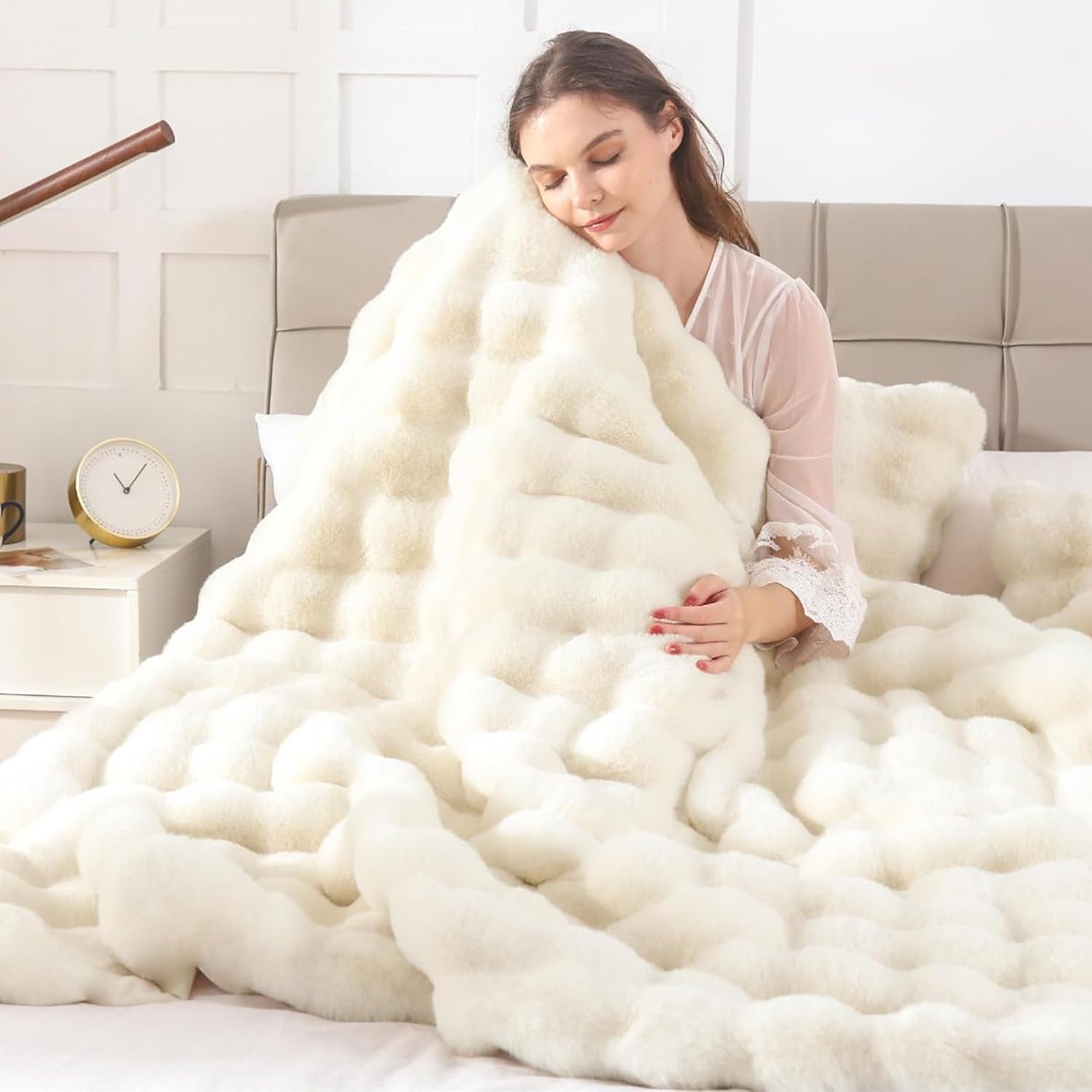 HRLMP plaid face avant crème montrant style et confort