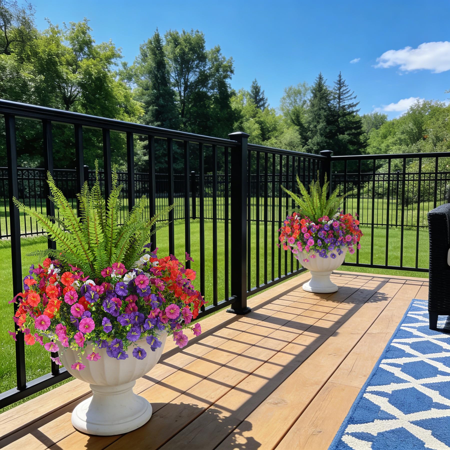 Décor de balcon Hrobek avec suspension de liserons pour embellir l'extérieur sans entretien