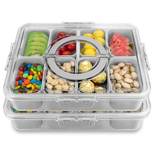 HRXFOZ plateau face avant montrant le couvercle transparent et l’organisation