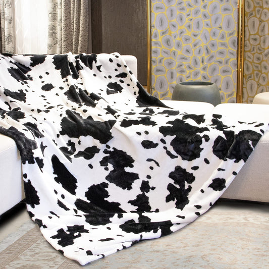HSEEC plaid motif vache face avant, ajoute chaleur et style