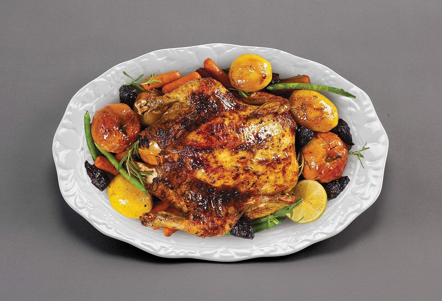 HSHQING comparaison taille du plat 17 pouces montrant capacité pour 22 lb