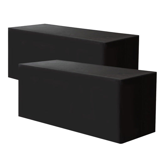 Hstbgdlk vue frontale de la nappe ajustée noire, rendu professionnel instantané