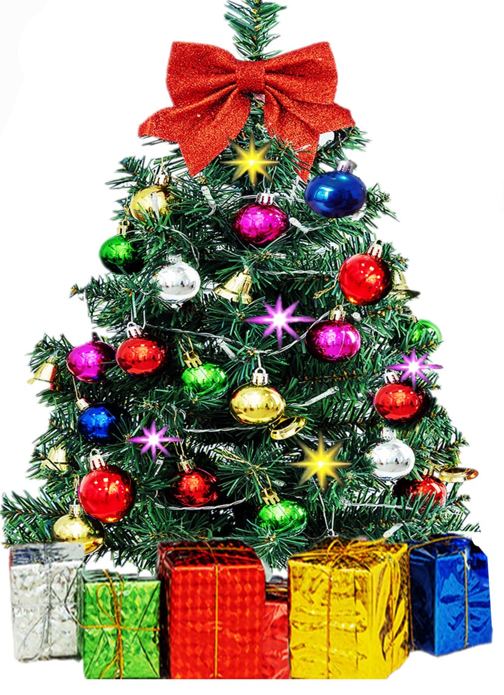 HUAERYOUYUE sapin de table 60 cm prêt à poser, décoration instantanée