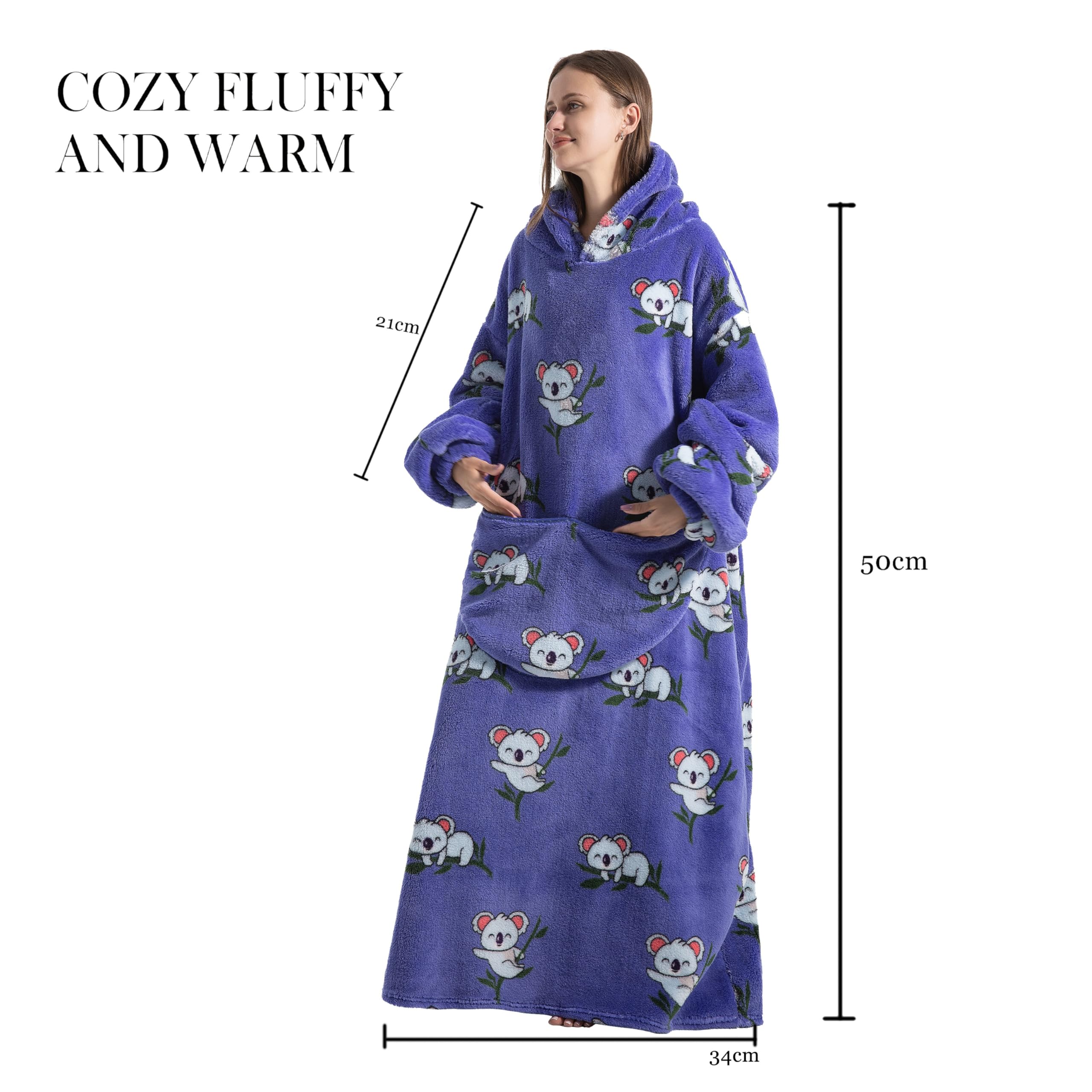 Huahomehui comparaison de longueur montrant couverture jusqu'aux mollets