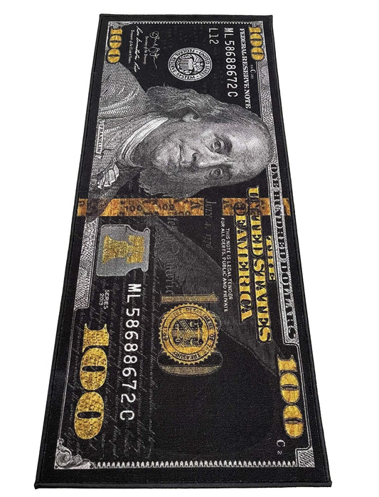 HUAHOO tapis face principale motif billet 100$ apportant style audacieux