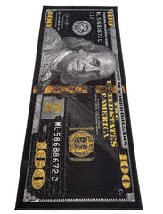 HUAHOO tapis face principale motif billet 100$ apportant style audacieux