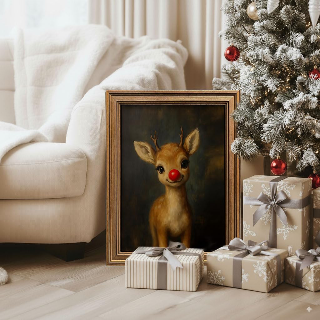 Huashi art portrait renne clown ajoute touche fantaisie festive