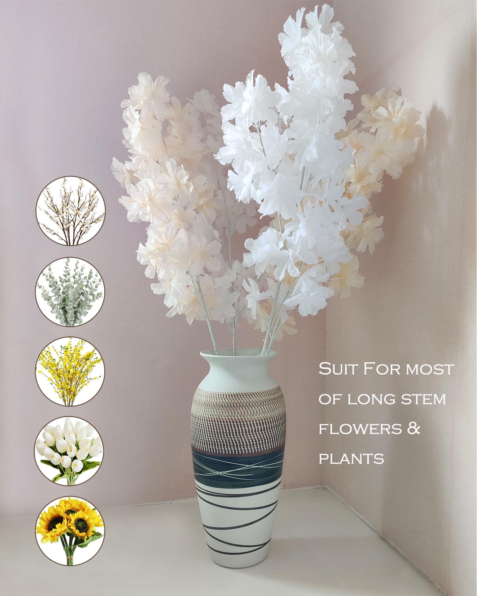HUBUISH ouverture large du vase idéale pour grands bouquets