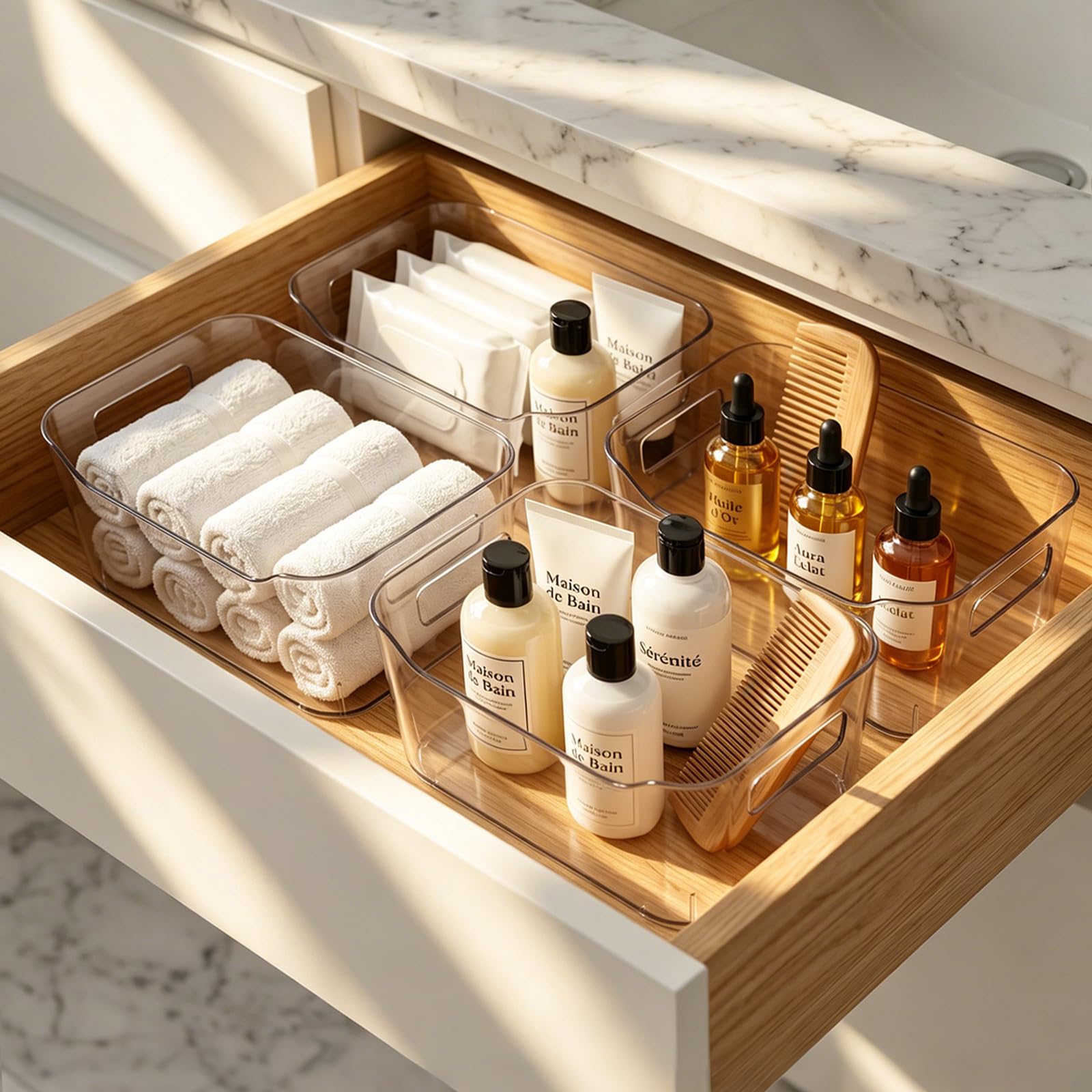 Hudgan bacs sous évier organisant produits ménagers et accessoires
