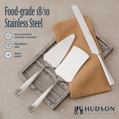 Hudson Essentials pelle à lasagne en usage, transport sûr des parts