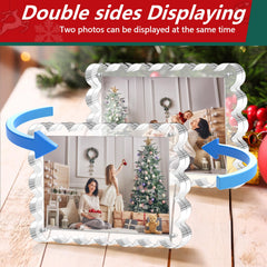 HUGZNLFEI affichage double-face montrant deux photos, gain de place mémoire