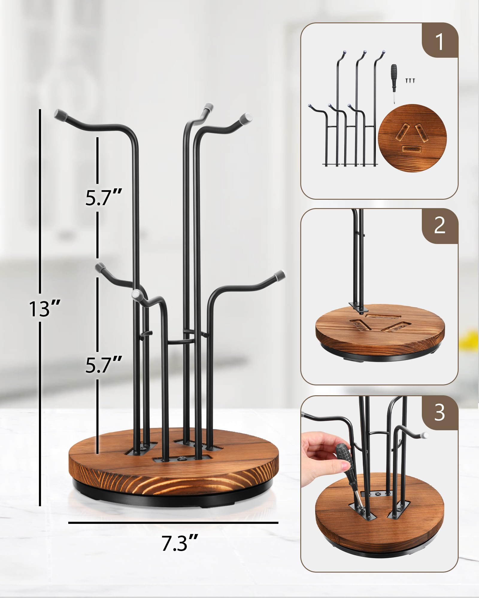 HULISEN crochets métalliques solides supportant grandes anses