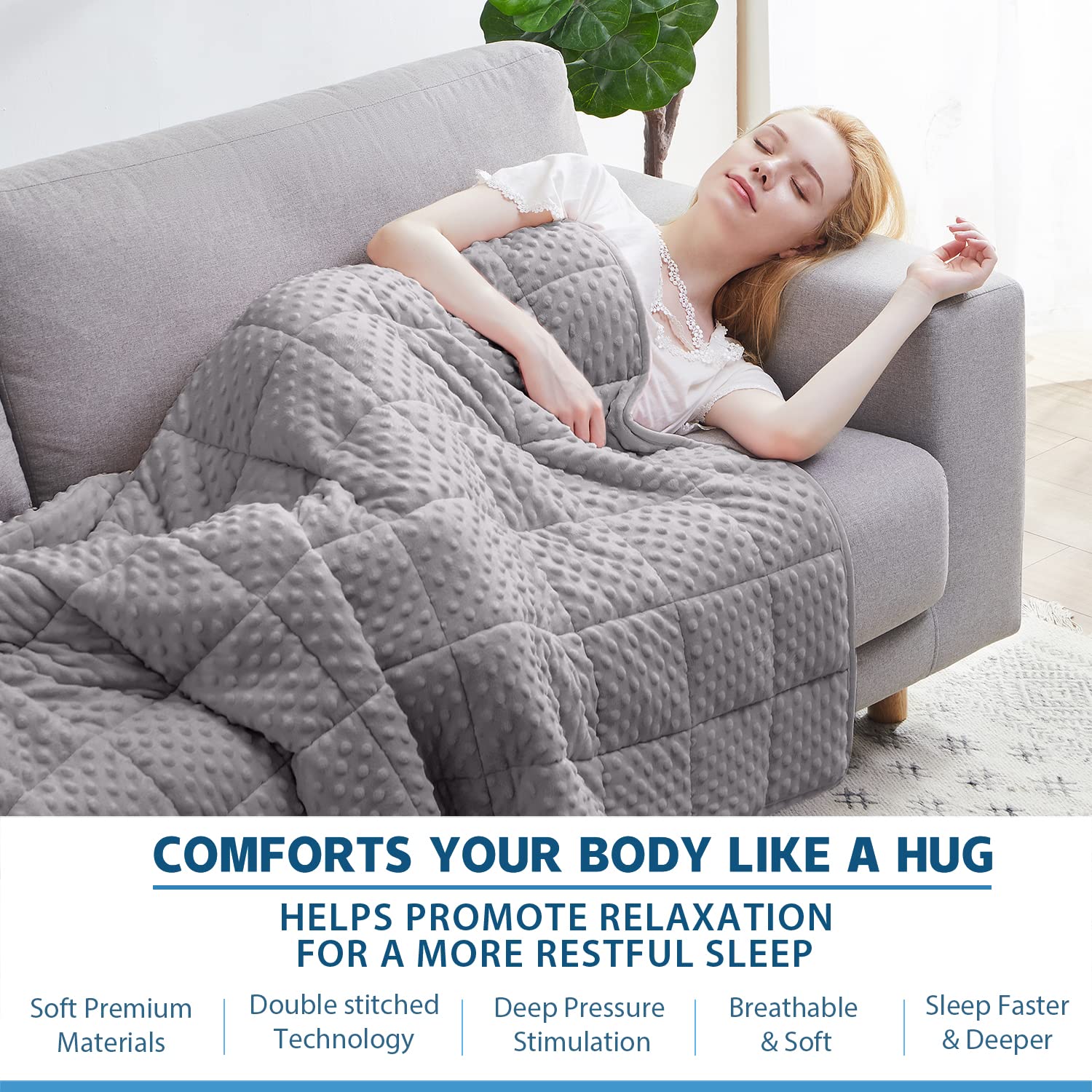 Huloo Sleep coutures quadrillage 5x5, répartition du poids régulière