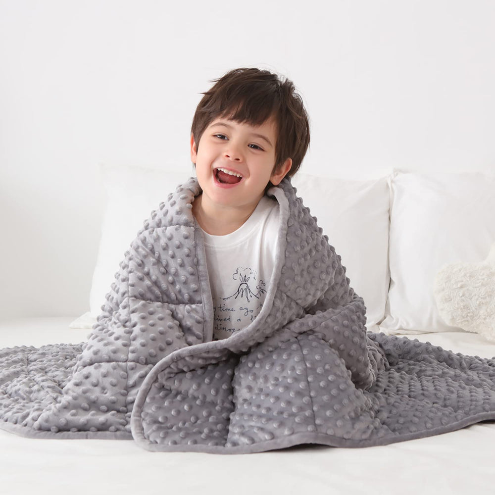 Huloo Sleep couverture enfant face avant montrant taille twin et aspect gris doux