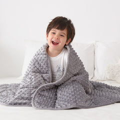 Huloo Sleep couverture enfant face avant montrant taille twin et aspect gris doux