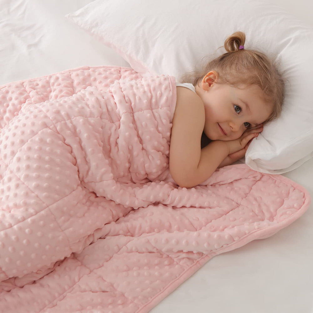 Huloo Sleep couverture rose vue avant, apparence douce et accueillante