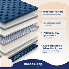 Huloo Sleep couverture sur lit twin démontrant ajustement et chaleur