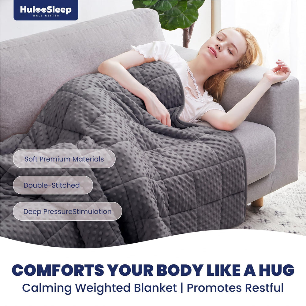 Huloo Sleep perles de verre visibles en gros plan montrant la répartition stable du poids