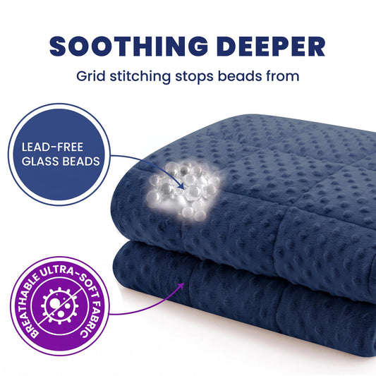 Huloo Sleep gros plan du tissu minky montrant douceur et confort