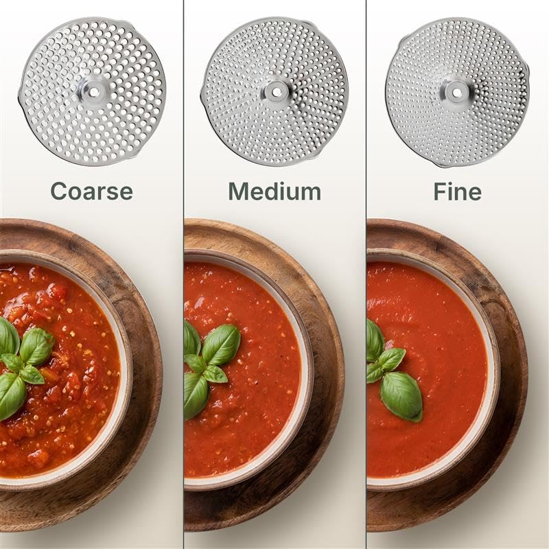 Hungry Artisan gros plan sur le disque fin offrant une purée très lisse