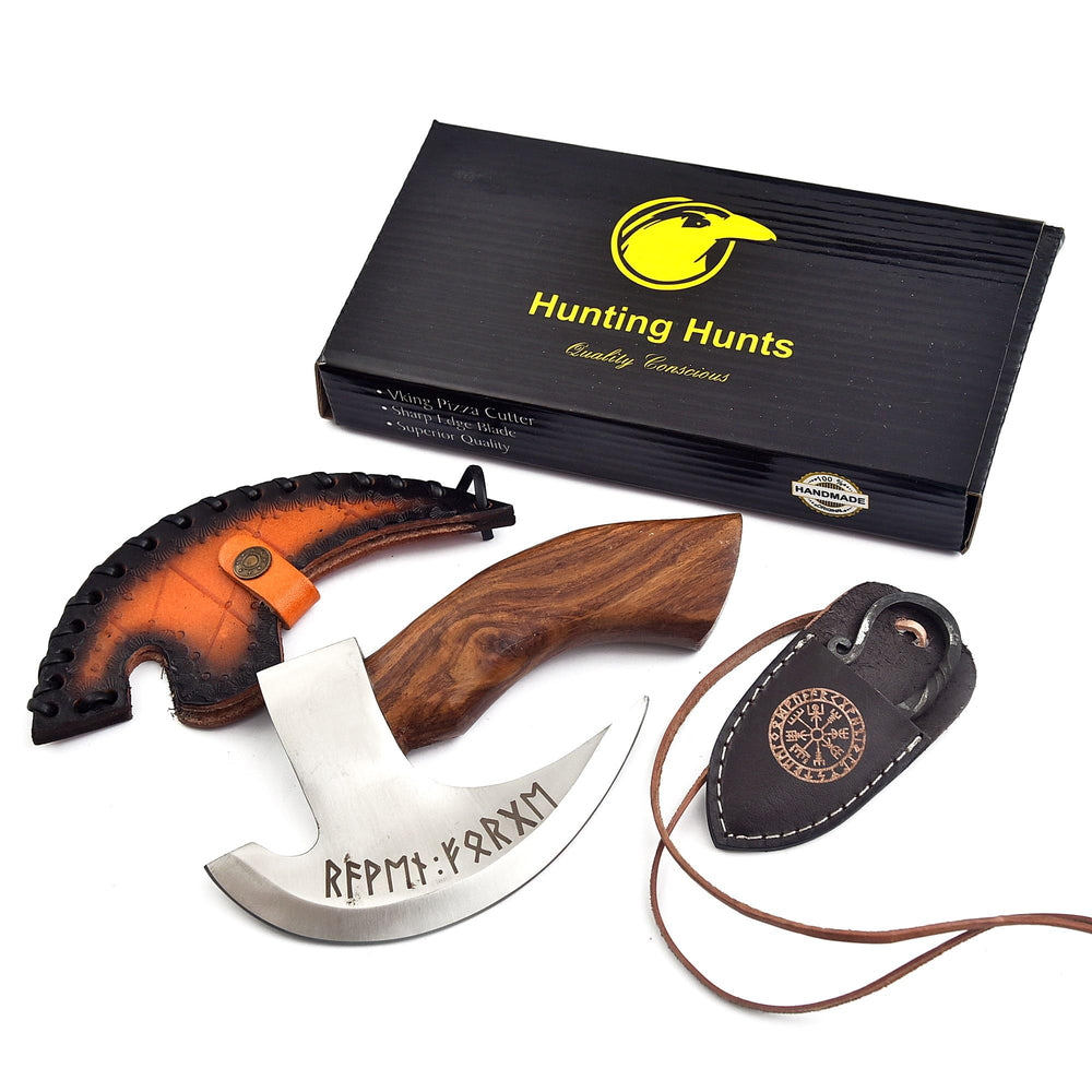 HUNTING HUNTS coupe-pizza face avant montrant design viking et utilité