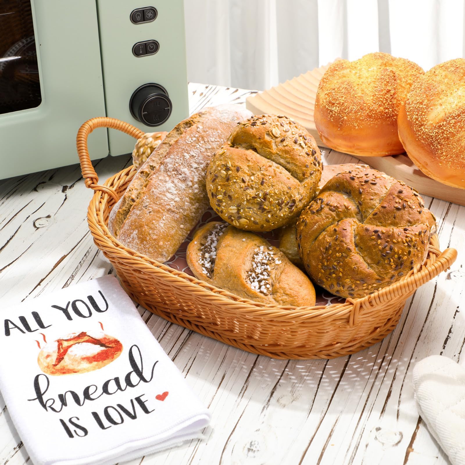 Huray Rayho panier avec muffins en usage sur la table, améliorant la présentation chaleureuse