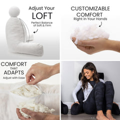 Husband Pillow gros plan tissu doux et résistant pour un toucher agréable
