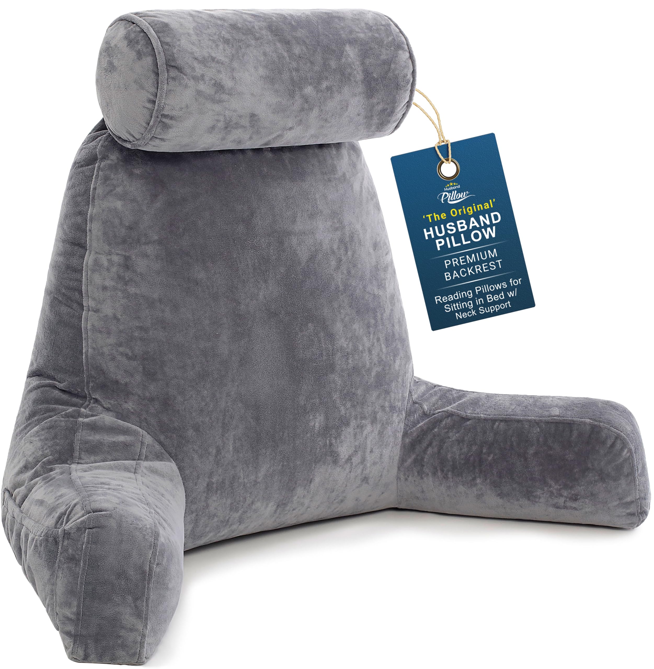 Husband Pillow XXL face avant présentant maintien dorsal et design sombre