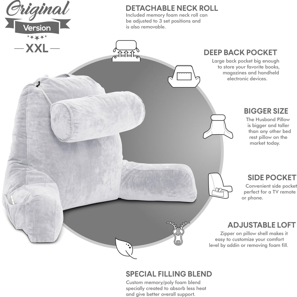 Husband Pillow rouleau nuque intégré pour maintien tête